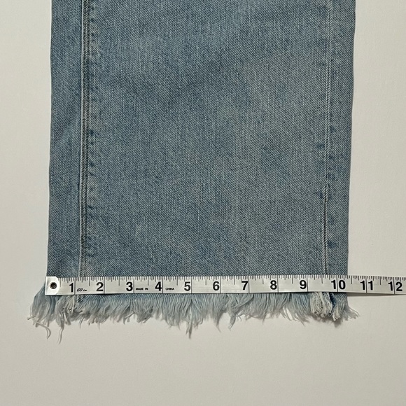 American Eagle Skater Jeans 27/4L Long High Rise Wide Leg Distressed Light Wash - Picture 14 of 16